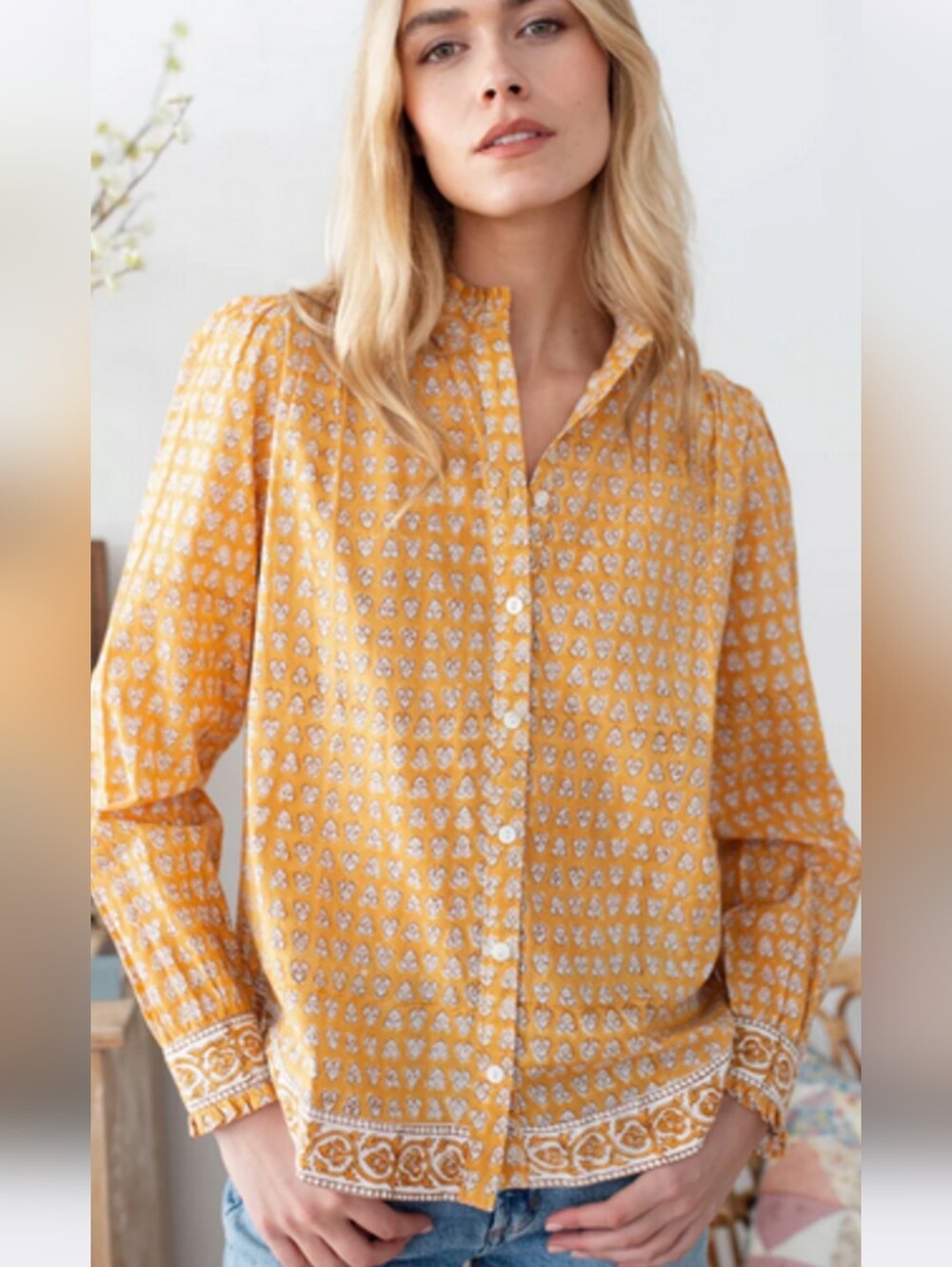 NWT Marea Charlie Thistle Top Marigold SZ S